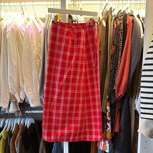 Plaid Red Skirt